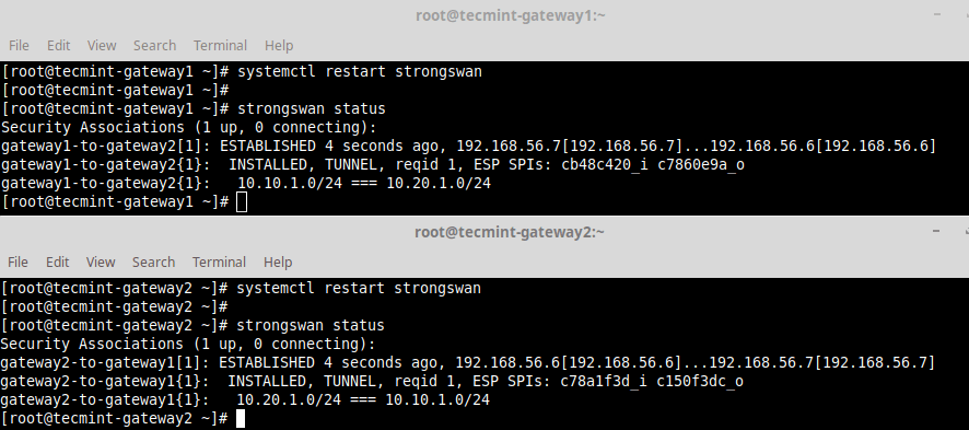 Check Strongswan Connections