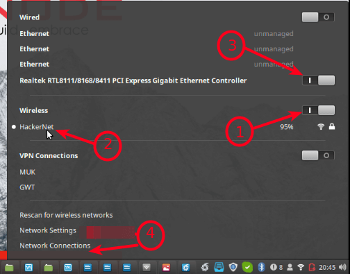 Connect to Wireless and Enable Ethernet