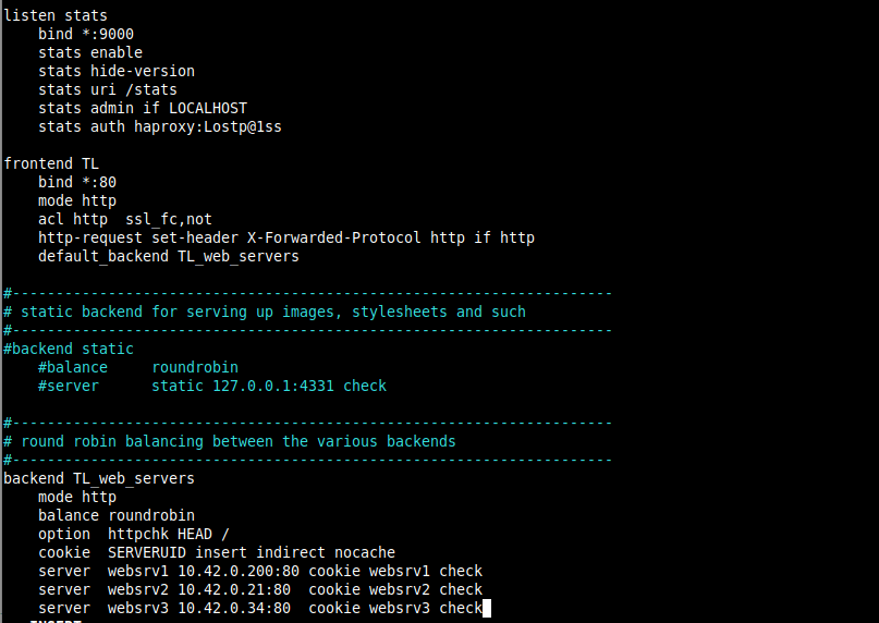 Configuring HAProxy Front-end and Back-ends