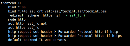 Configure HAProxy Front-end with SSL