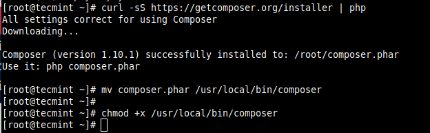 Install Composer in CentOS 8