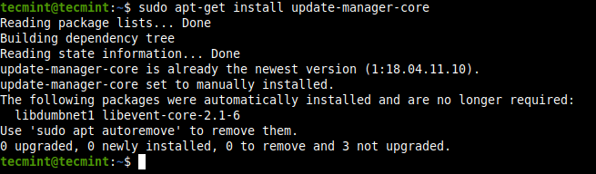 Install Ubuntu Update Core Manager