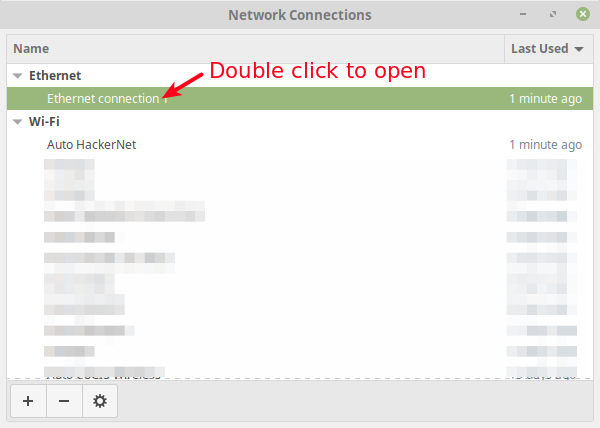 Select Network Connection Interface