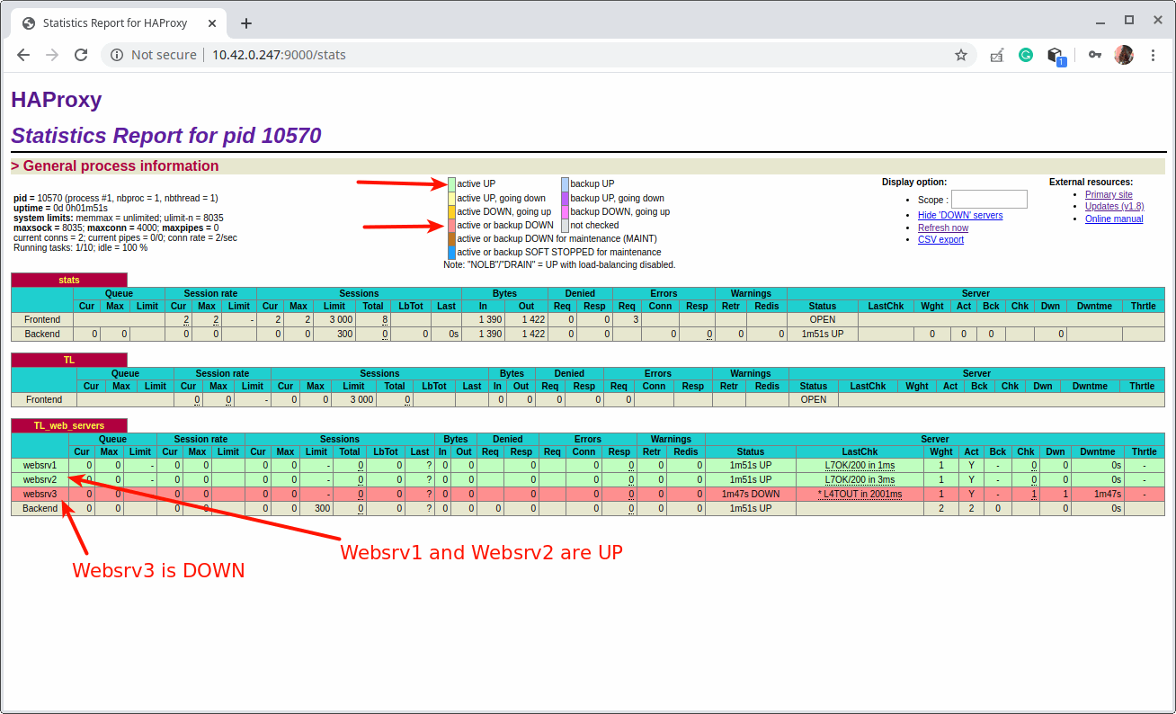 HAProxy Statistics Report