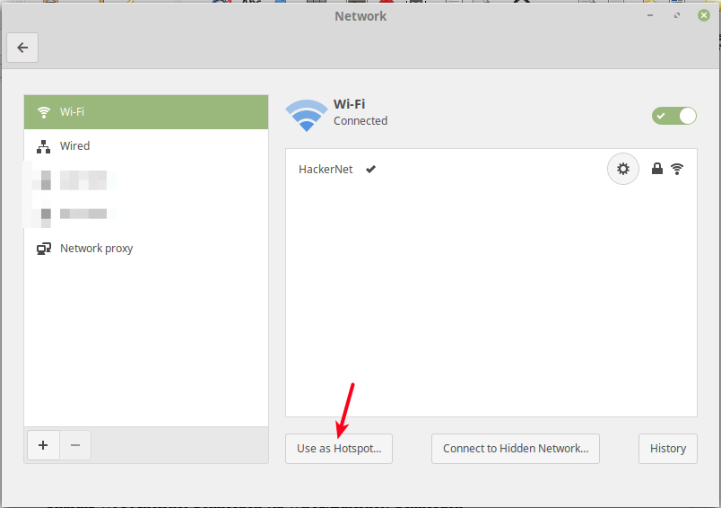 Use as Hotspot Feature