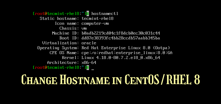 Change Hostname on CentOS 8