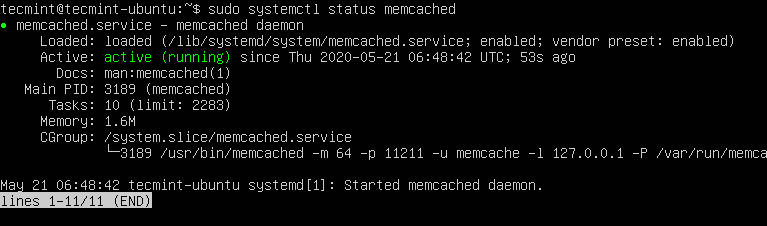 Check Memcached Status