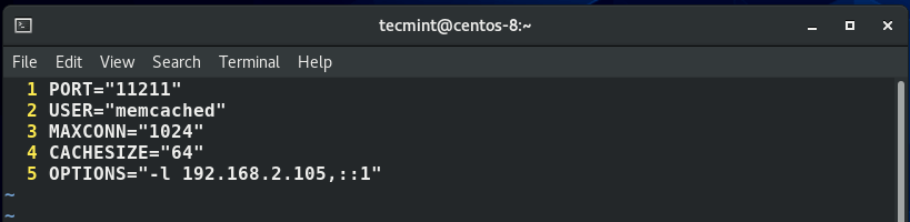 Configure Memcached on CentOS 8