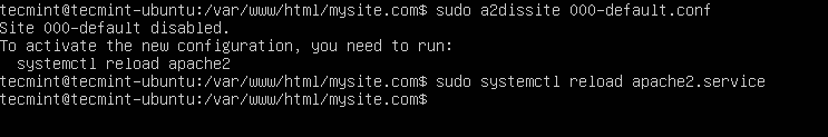 Disable Website in Apache