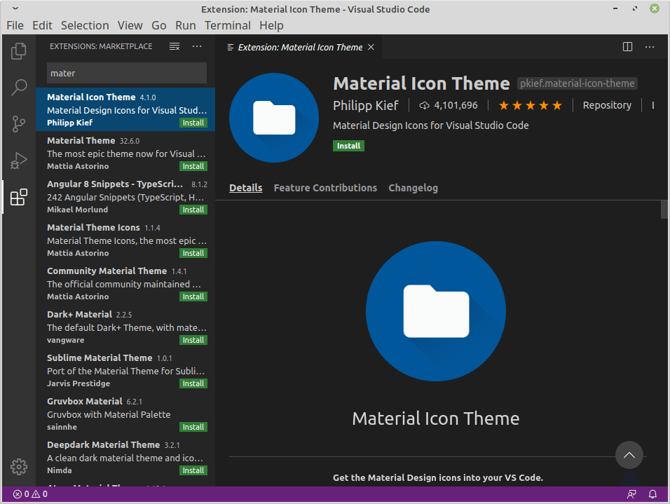 Install Icon Theme in VSCode
