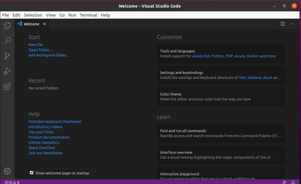 Install Visual Studio Code in Ubuntu