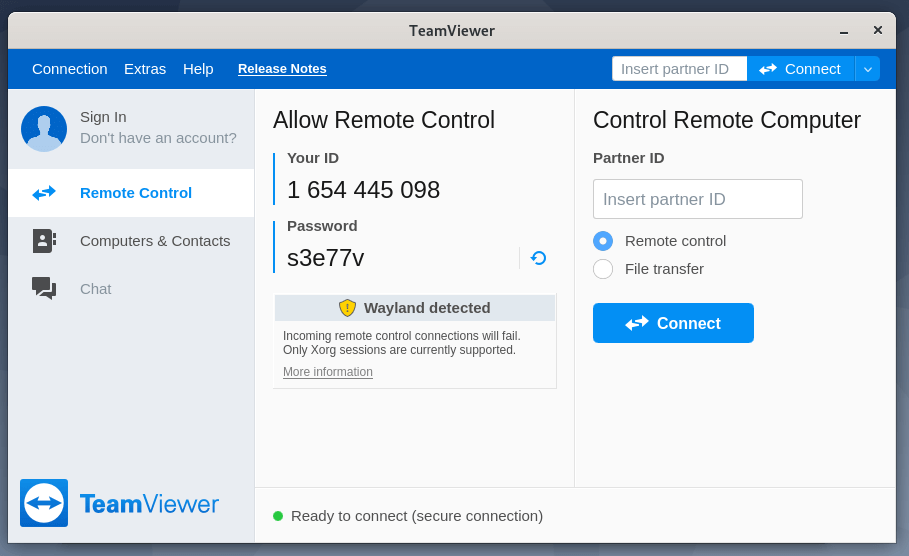 TeamViewer Running in Debian