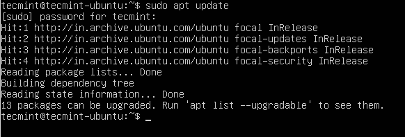 Update Ubuntu 20.04 Server