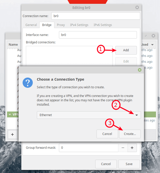 Add a Network Bridge Connection