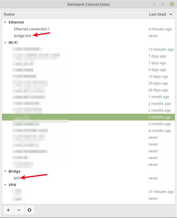 Check Network Bridge Connection