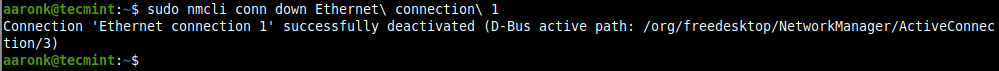 Deactivate Ethernet Connection