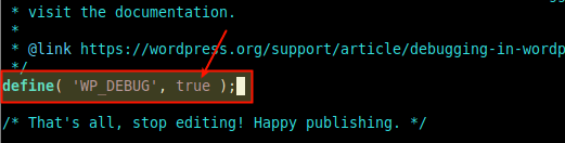 Enable Debug Mode in WordPress