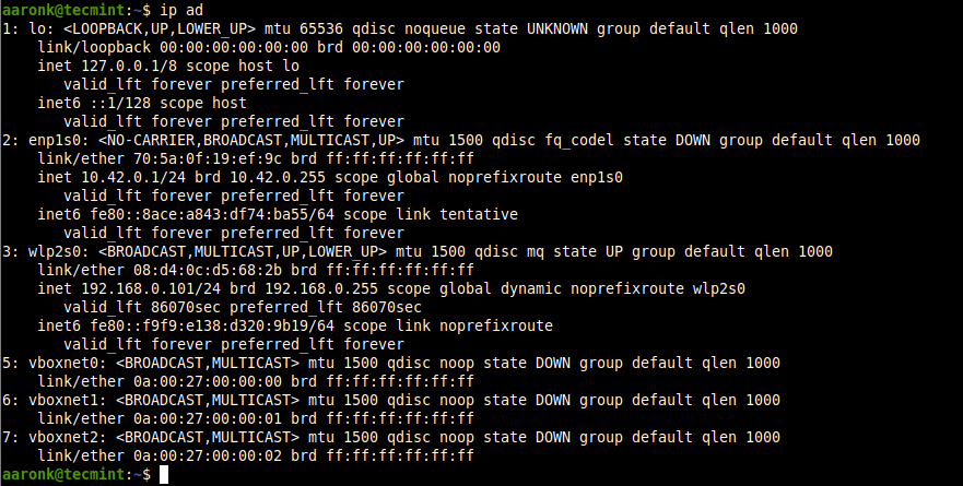 Check Network Interfaces in Ubuntu