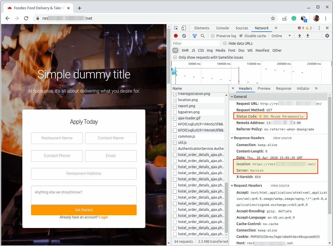 Check HTTP to HTTPS Redirection in Browser