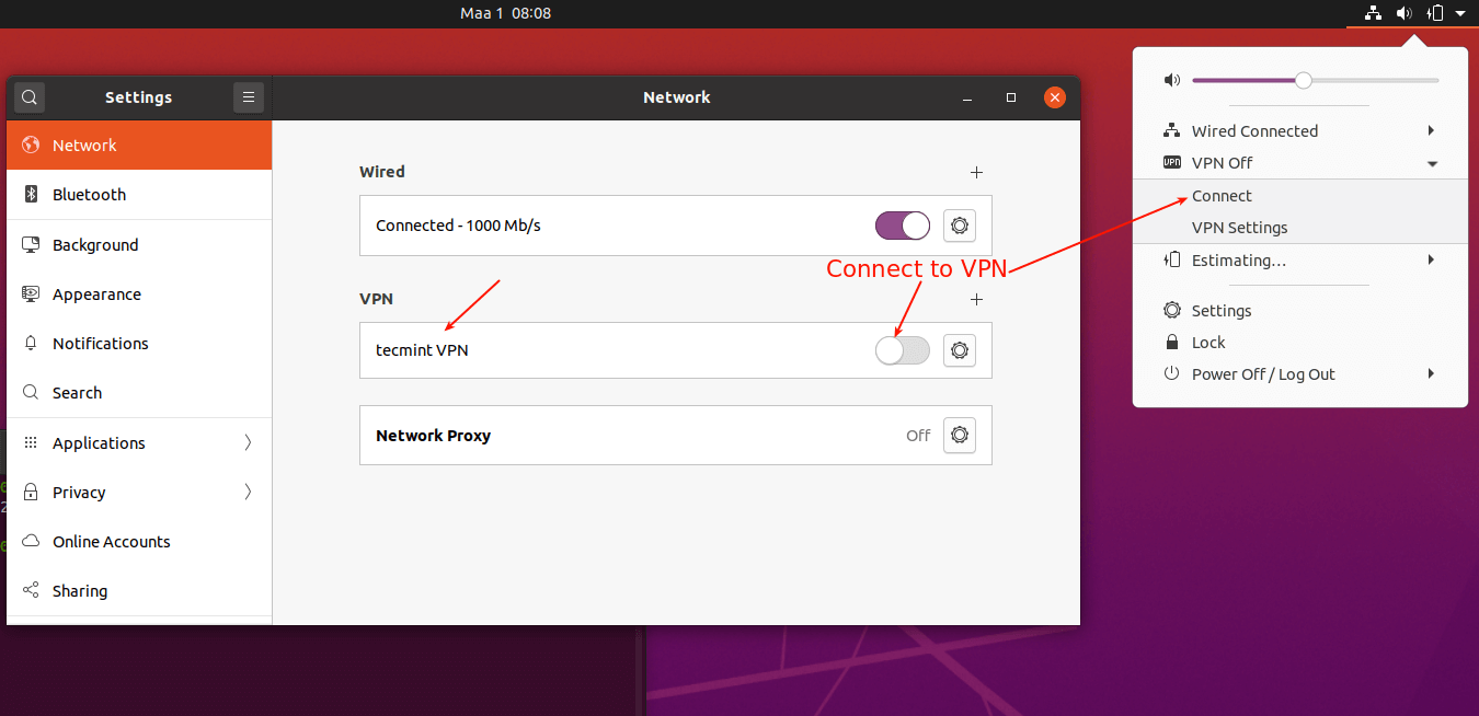 Connect to VPN