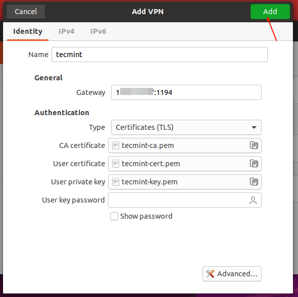 VPN Settings Added