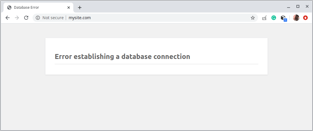 WordPress Database Connection Error