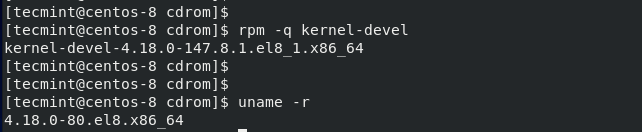  Confirmar la versión del kernel 