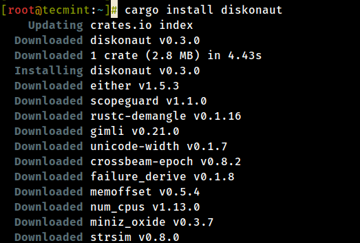 Install diskonaut in Linux