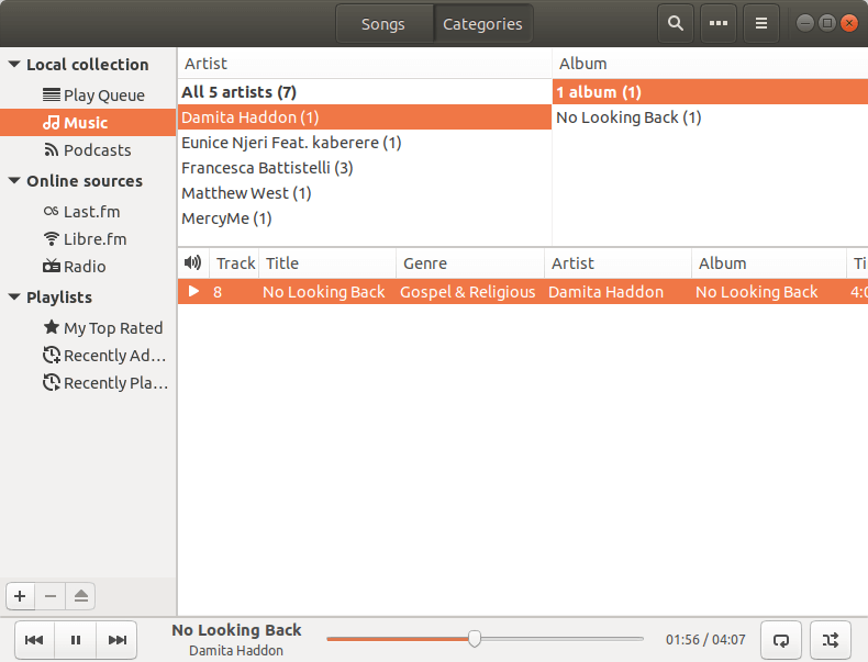 Rhythmbox Audio Player