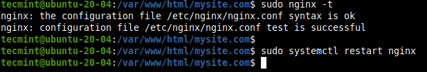  Verificar Nginx Configu ration 