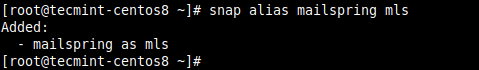 Create a Snap Alias