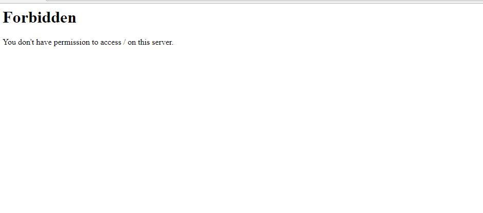 Apache Forbidden Error