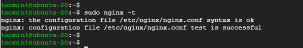 Check Nginx Configuration in Ubuntu 20.04