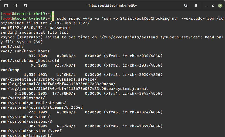 Clone Linux Server with Rsync