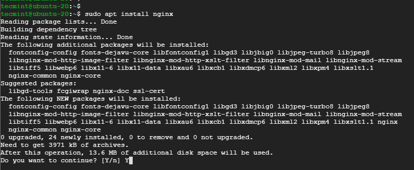 Install Nginx on Ubuntu 20.04