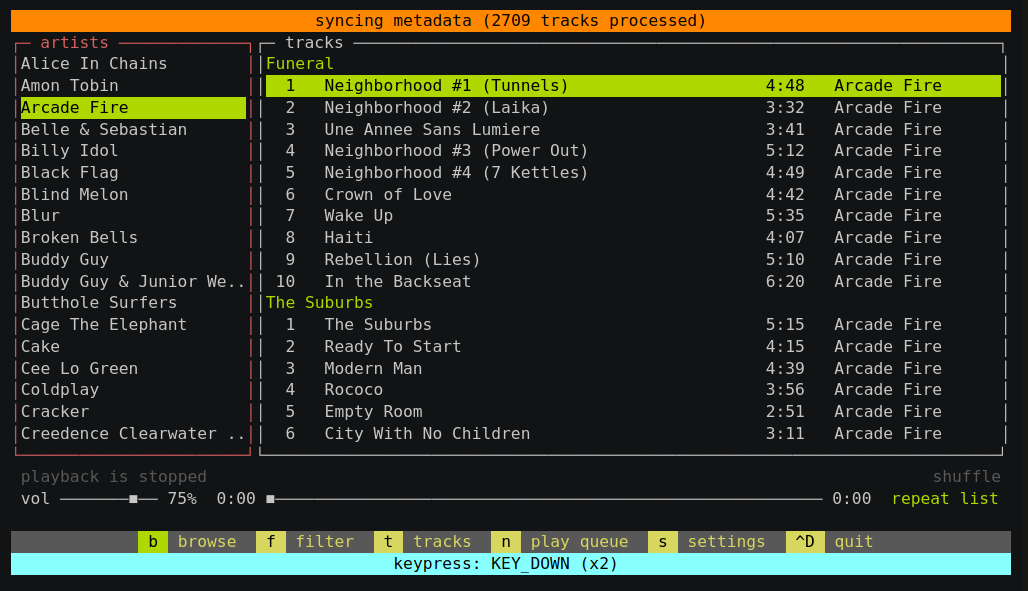 Musikcube – Terminal Based Music Player