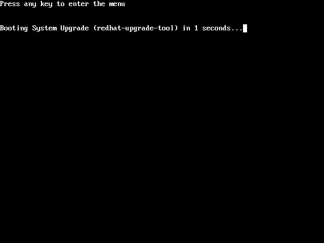 RHEL Upgrade Boot Menu