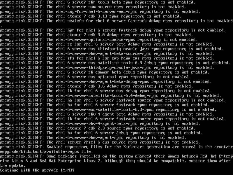 Upgrade RHEL 6 to RHEL 7