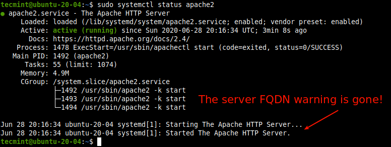 Check Apache Service Status