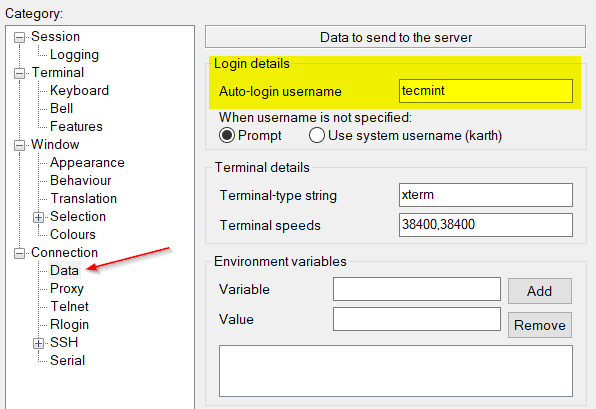 Putty - Auto SSH Login with Username