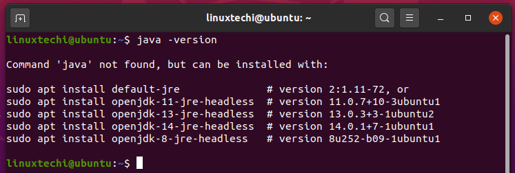 Check Java Installation on Ubuntu