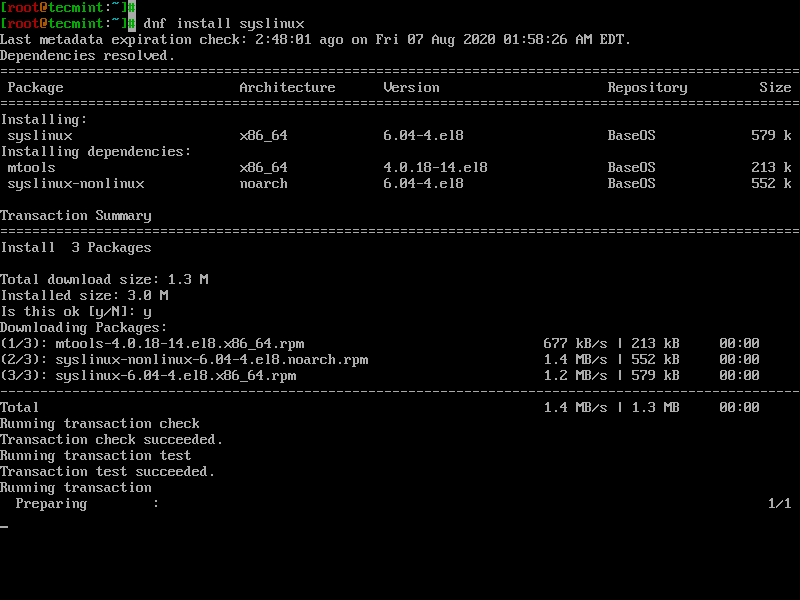 Install Syslinux in CentOS