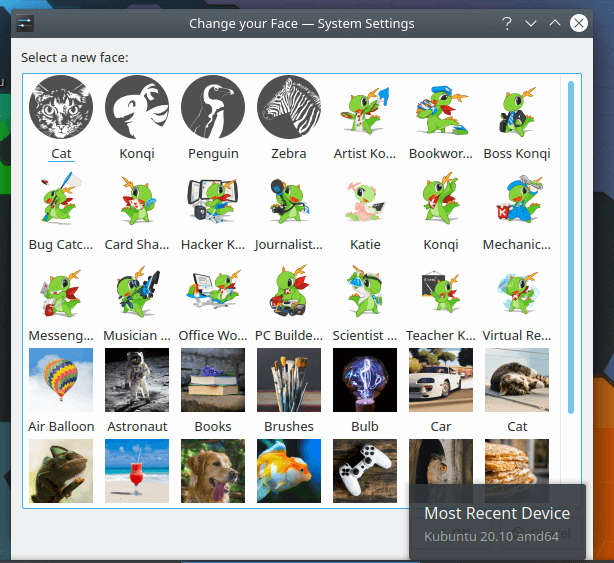 Kubuntu Avatars