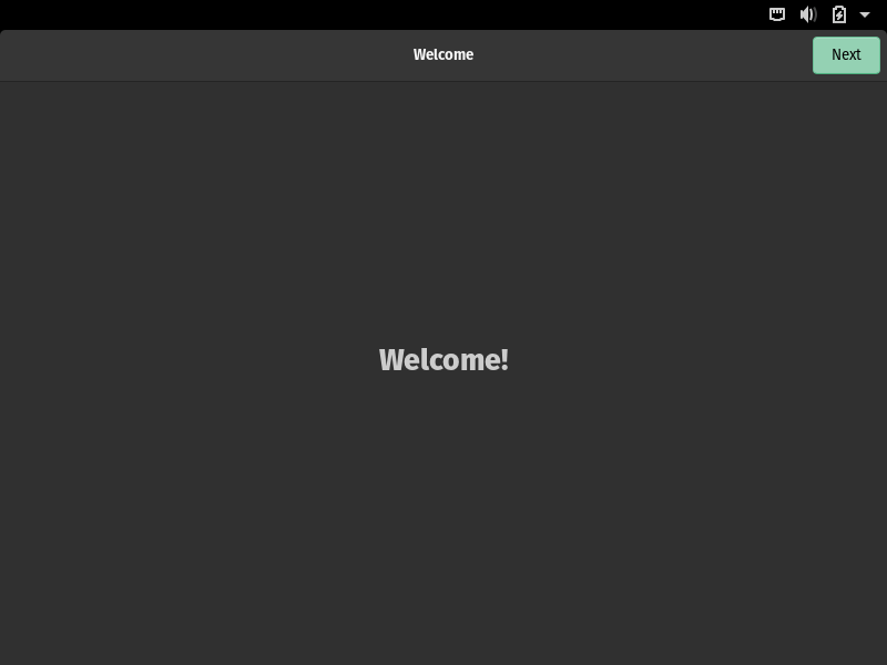 PopOS Welcome Screen