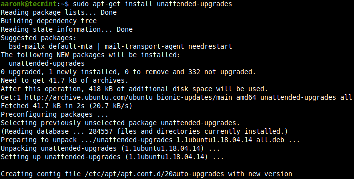  Instalar actualizaciones desatendidas en Ubuntu 