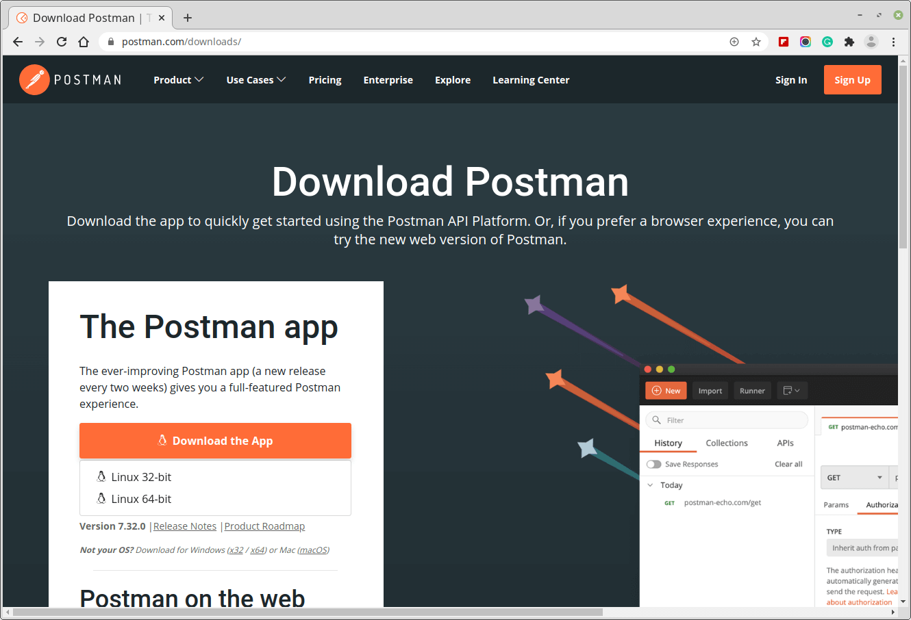 postman download linux