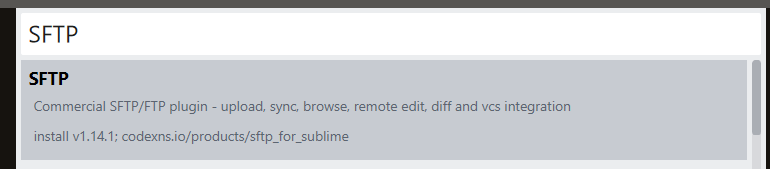 Install sFTP in Sublime Text