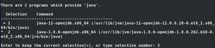  Cambiar la versión de Java en CentOS 
