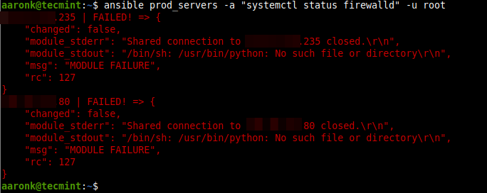 Ansible Module Error