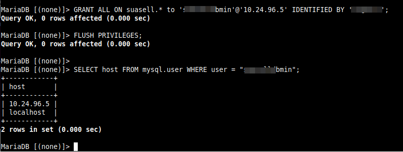  Habilitar el acceso remoto a la base de datos MySQL al usuario desde el host remoto 